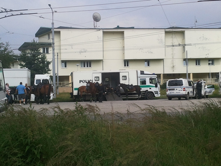 Demonstrace 2 v Českých Budějovicích, sídliště Máj, foto: William Sidržky