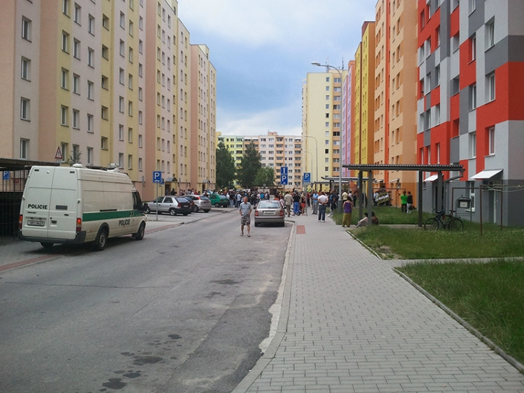 Demonstrace 2 v Českých Budějovicích, sídliště Máj, foto: William Sidržky