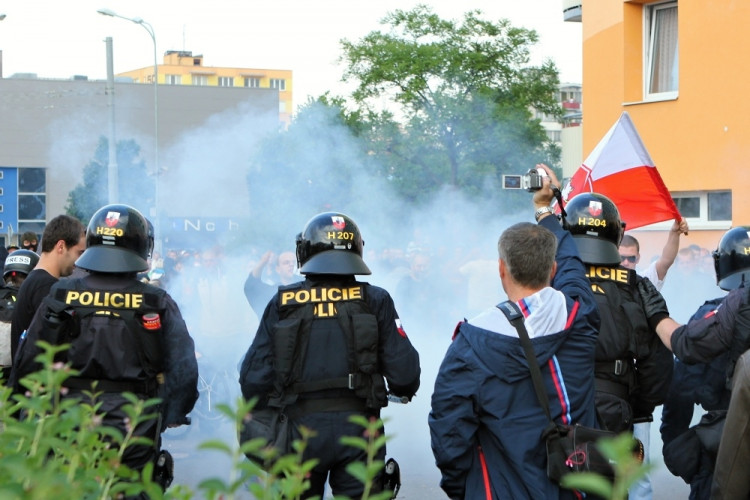 Demonstrace 2 v Českých Budějovicích, sídliště Máj
