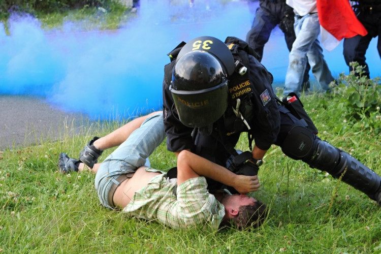 Demonstrace 2 v Českých Budějovicích, sídliště Máj