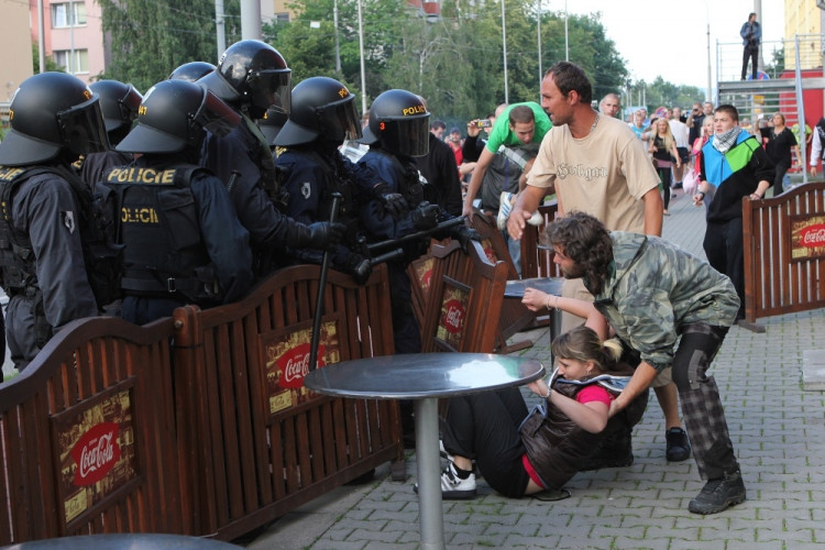 Demonstrace 2 v Českých Budějovicích, sídliště Máj