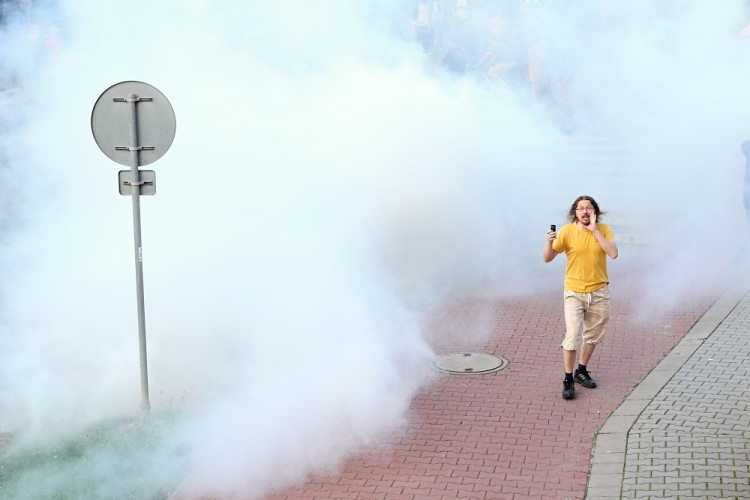Demonstrace 2 v Českých Budějovicích, sídliště Máj