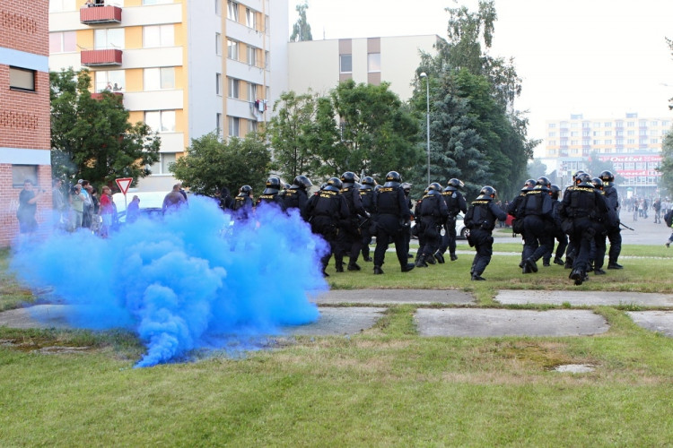 Demonstrace 2 v Českých Budějovicích, sídliště Máj