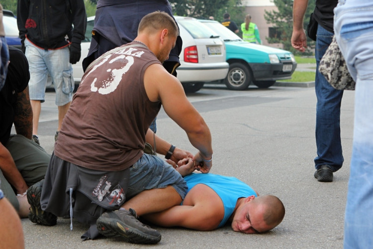 Demonstrace 2 v Českých Budějovicích, sídliště Máj