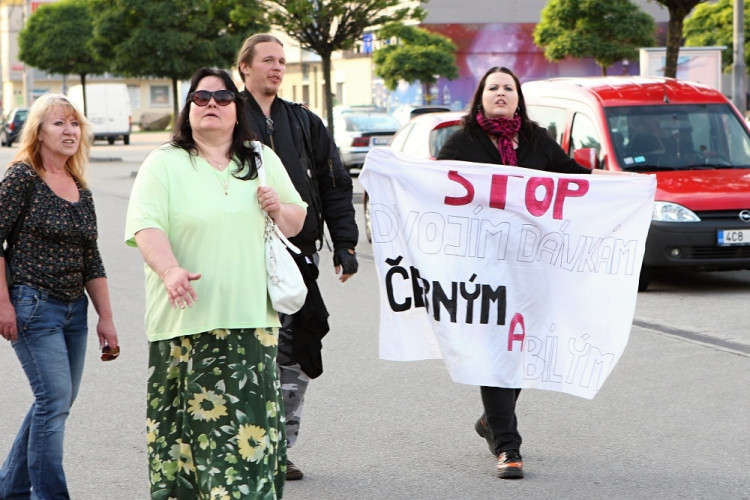 Demonstrace 2 v Českých Budějovicích, sídliště Máj