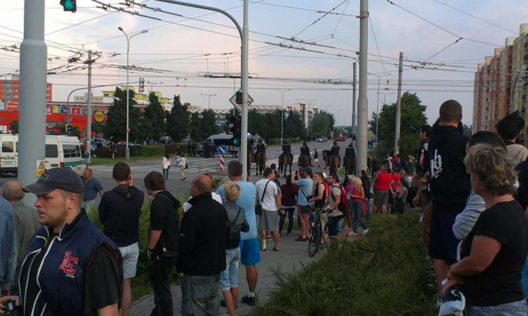 Demonstrace 2 v Českých Budějovicích, sídliště Máj, foto: Zuzana Wágnerová