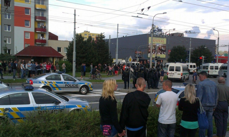Demonstrace 2 v Českých Budějovicích, sídliště Máj, foto: Zuzana Wágnerová