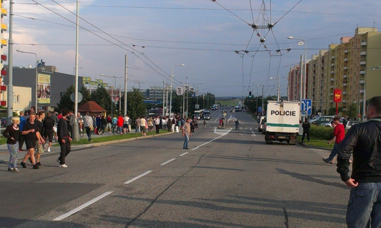 Demonstrace 2 v Českých Budějovicích, sídliště Máj, foto: Zuzana Wágnerová