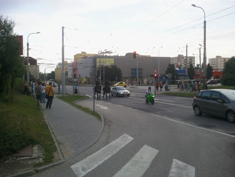 Demonstrace 2 v Českých Budějovicích, sídliště Máj, foto: William Sidržky