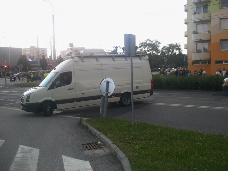 Demonstrace 2 v Českých Budějovicích, sídliště Máj, foto: William Sidržky