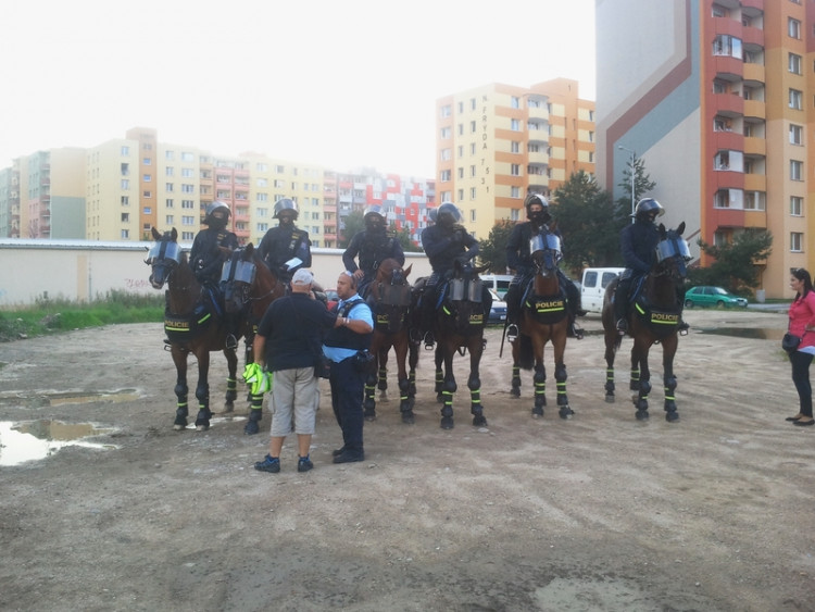Demonstrace 2 v Českých Budějovicích, sídliště Máj, foto: William Sidržky