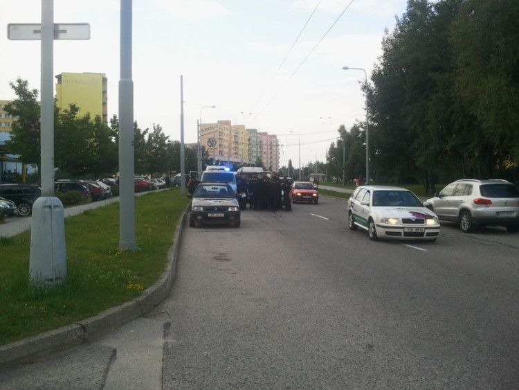 Demonstrace 2 v Českých Budějovicích, sídliště Máj, foto: William Sidržky