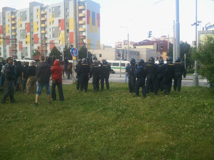 Demonstrace 2 v Českých Budějovicích, sídliště Máj, foto: William Sidržky
