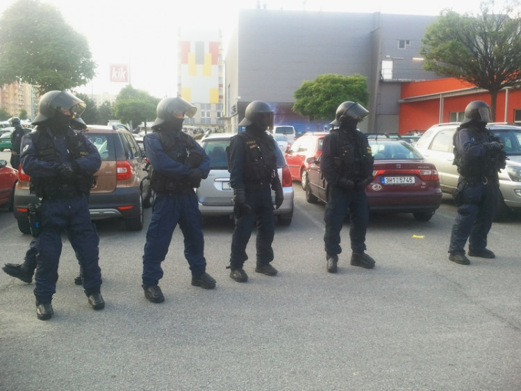 Demonstrace 2 v Českých Budějovicích, sídliště Máj, foto: William Sidržky