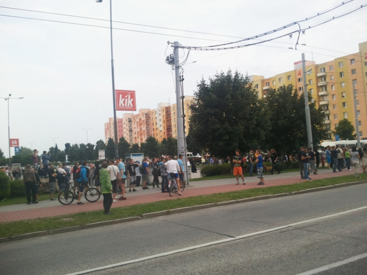Demonstrace 2 v Českých Budějovicích, sídliště Máj, foto: William Sidržky