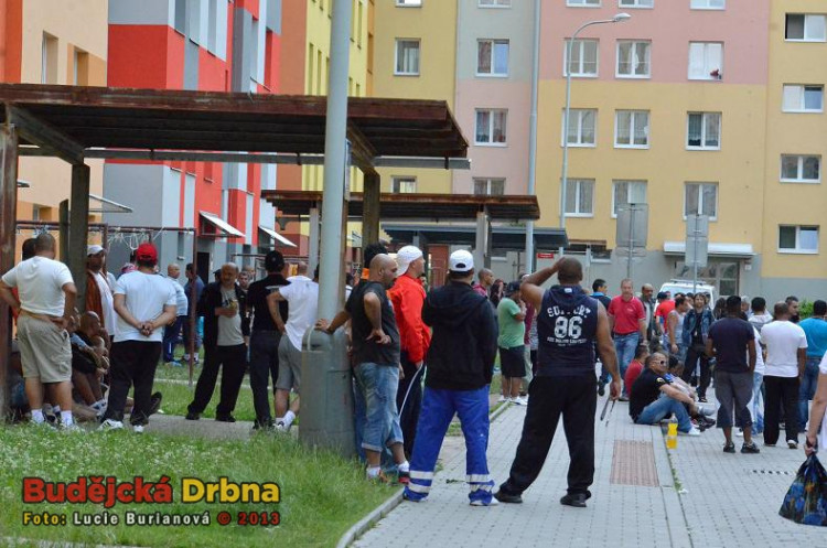 Demonstrace 2 v Českých Budějovicích, sídliště Máj