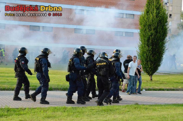 Demonstrace 2 v Českých Budějovicích, sídliště Máj