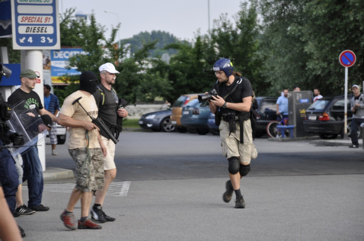 Demonstrace 2 v Českých Budějovicích, sídliště Máj, foto: Jakub Lošek