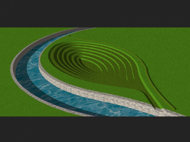 Vizualizace protipovodňového systému v Chrastavě