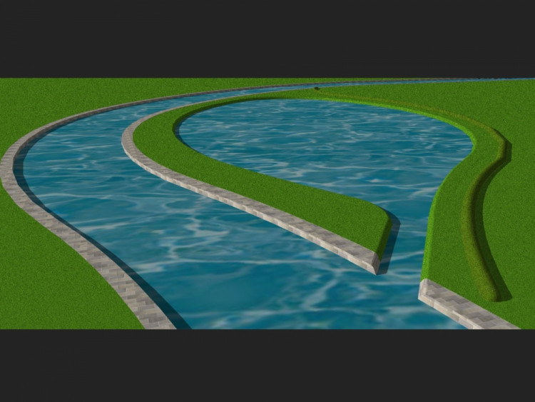 Vizualizace protipovodňového systému v Chrastavě