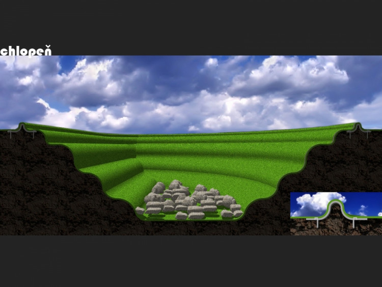 Vizualizace protipovodňového systému v Chrastavě