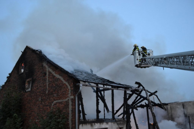 Požár stodoly v Nové Vsi nad Nisou