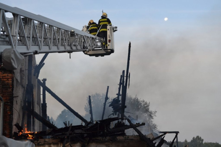 Požár stodoly v Nové Vsi nad Nisou
