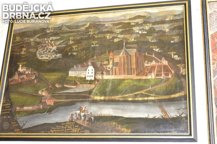 Obraz ze 16. století představuje klášter i okolní osady a vesnice v majetku cisterciáků