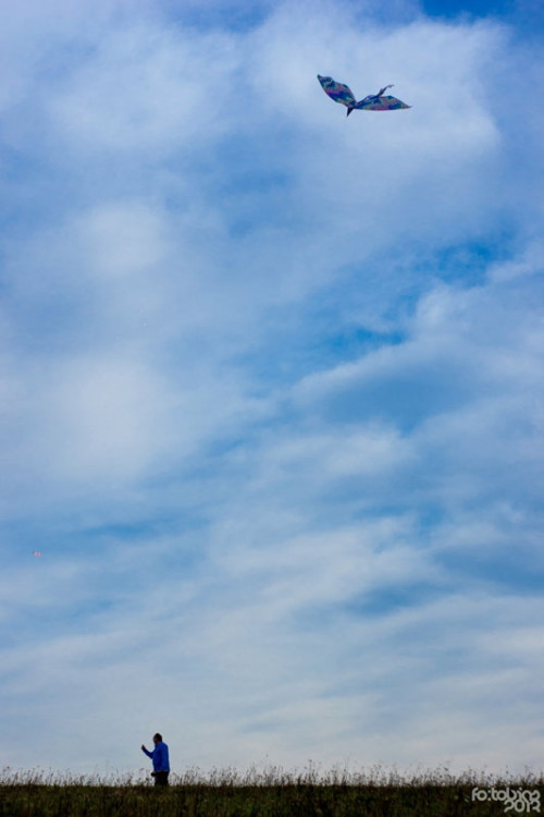 Sobotní pouštění draků na Dubičáku