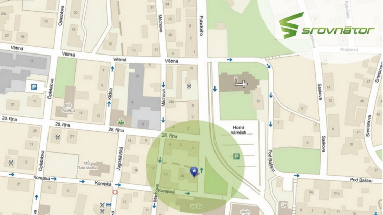 Poloha pobočky v Jablonci nad Nisou