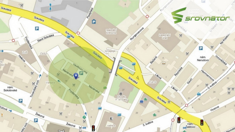 Poloha pobočky v Liberci