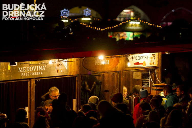 Přílet anděla na českobudějovické náměstí Přemysla Otakara II.