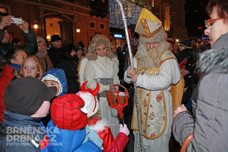Mikuláš v centru Brna, foto: Brněnská Drbna, Miroslav Toman