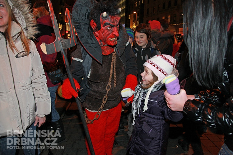 Mikuláš v centru Brna, foto: Brněnská Drbna, Miroslav Toman