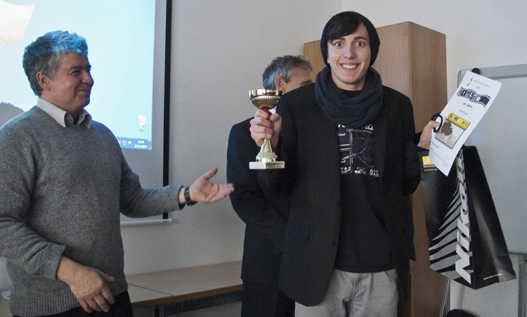 Jeden z oceněných studentů