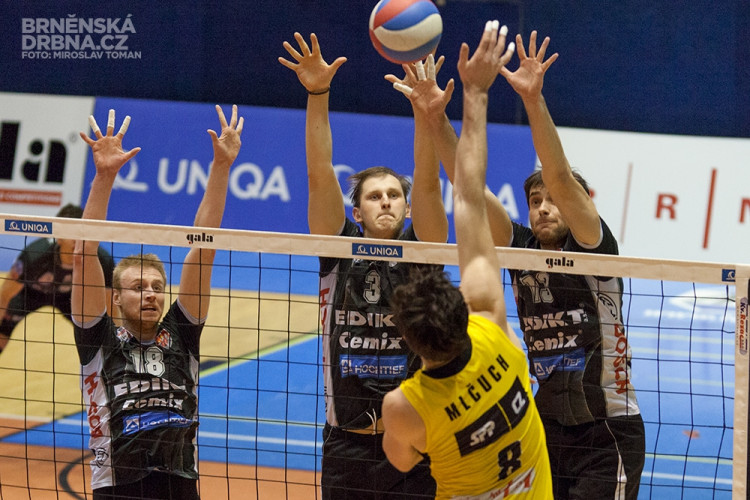Volejbal Brno vs. VK Jihostroj České Budějovice, foto: Brněnská Drbna, Miroslav Toman
