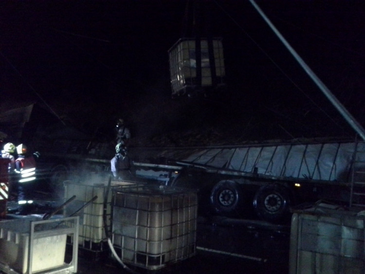 Zásah hasičů na D1, foto: HZS JMK