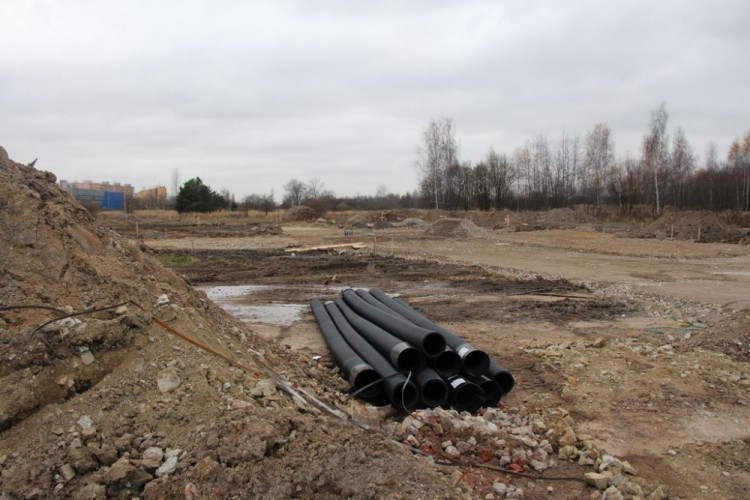 Výstavba Parku Čtyři Dvory