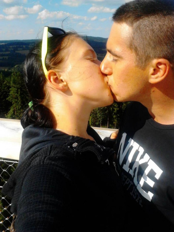 S mým 'manžílkem' na Stezce korunami stromů. Soutěží Eva Edelmannová