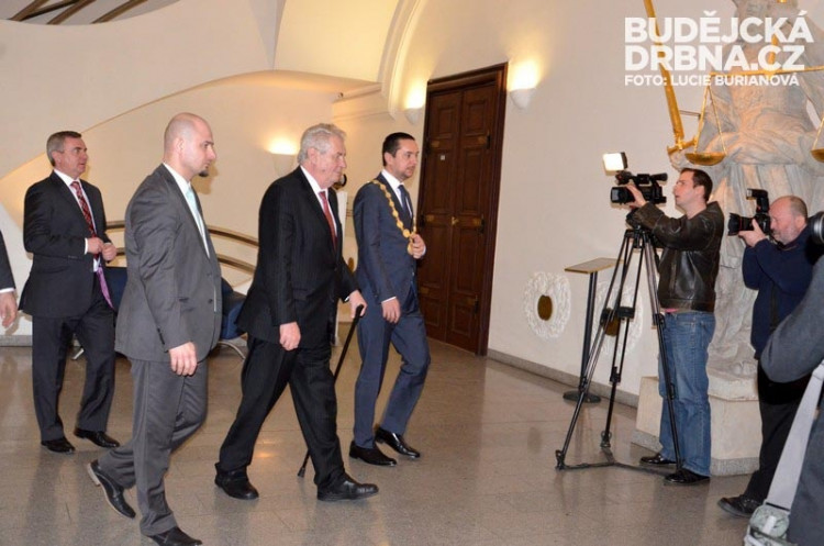 Prezident Miloš Zeman v Českých Budějovicích