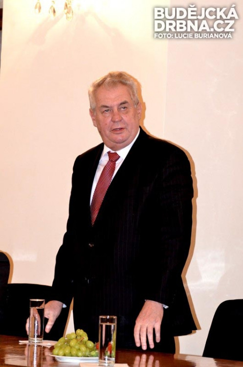 Prezident Miloš Zeman v Českých Budějovicích