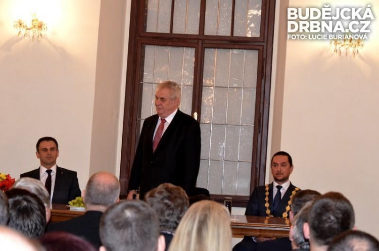 Prezident Miloš Zeman v Českých Budějovicích