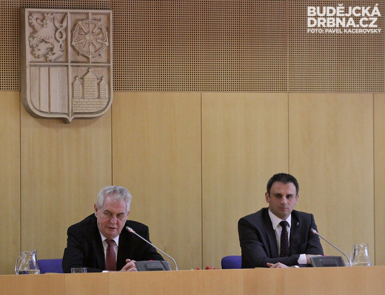 Prezident Miloš Zeman v Českých Budějovicích