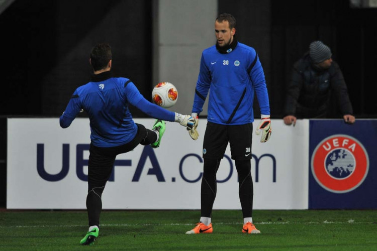 Středeční trénink a tiskovka před utkáním Slovanu v Alkmaaru