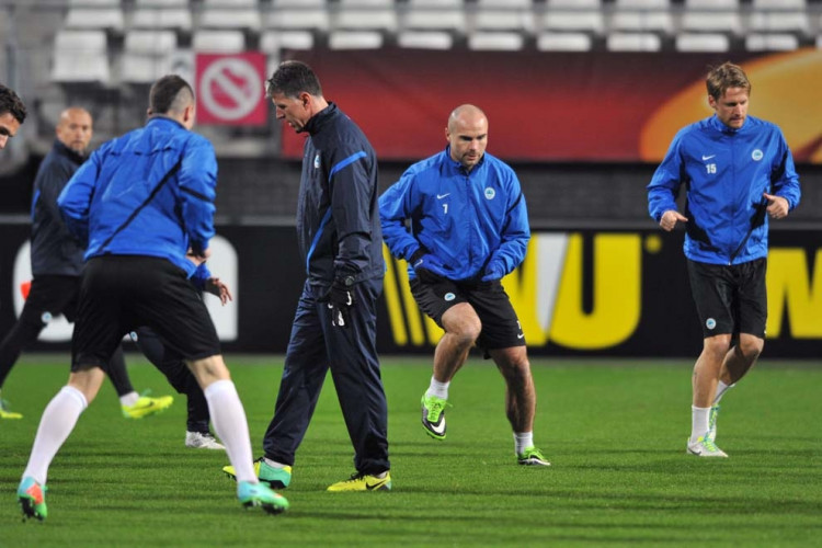 Středeční trénink a tiskovka před utkáním Slovanu v Alkmaaru