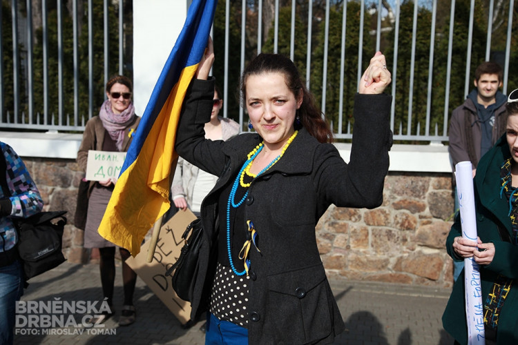 Protest proti ruské agresi vůči Ukrajině, foto: Brněnská Drbna, Miroslav Toman
