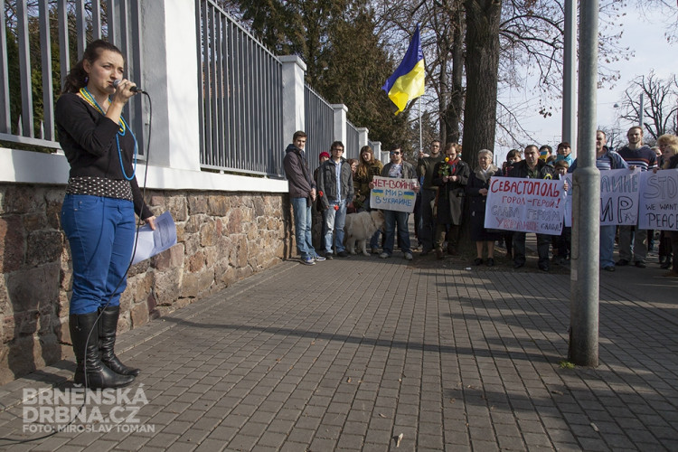 Protest proti ruské agresi vůči Ukrajině, foto: Brněnská Drbna, Miroslav Toman
