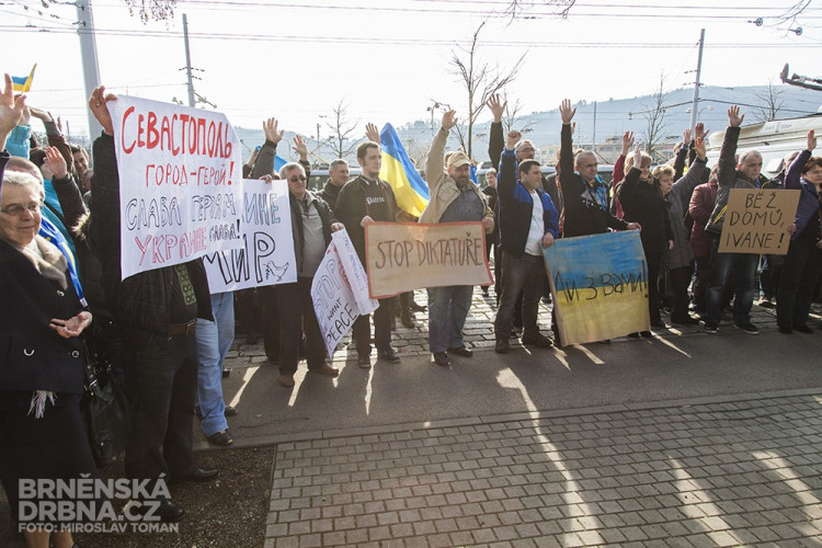 Protest proti ruské agresi vůči Ukrajině, foto: Brněnská Drbna, Miroslav Toman