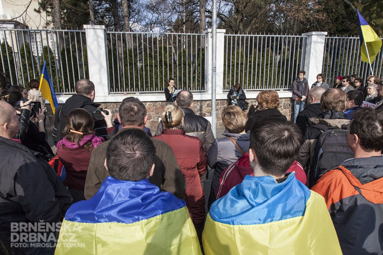 Protest proti ruské agresi vůči Ukrajině, foto: Brněnská Drbna, Miroslav Toman