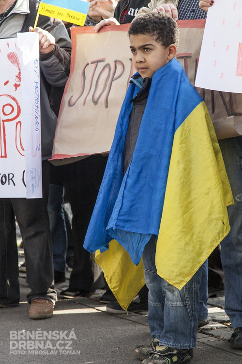 Protest proti ruské agresi vůči Ukrajině, foto: Brněnská Drbna, Miroslav Toman